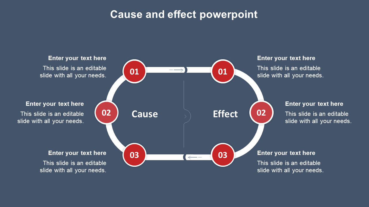 Cause and effect powerpoint-red